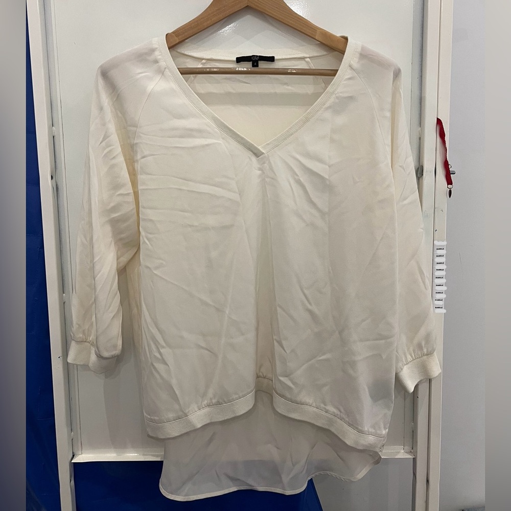 Tibi V-Neck Long Sleeve Blouse